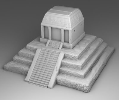 Temple Pyramid Small 4-Tier Stone